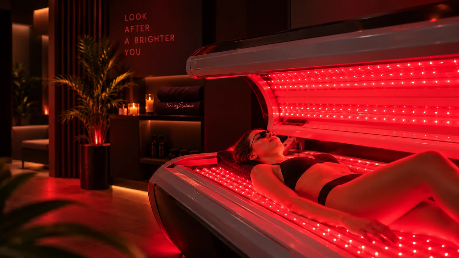 Private red light therapy room at TanningSalon.ie